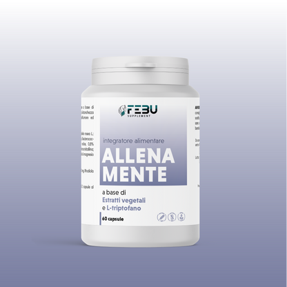 ALLENA MENTE - Integratore con L-Triptofano, Rhodiola ed Eleuterococco 60 Capsule