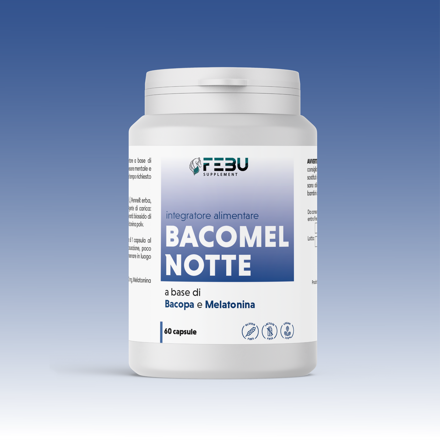 BACOMEL - Integratore con Bacopa e Melatonina 60 Capsule