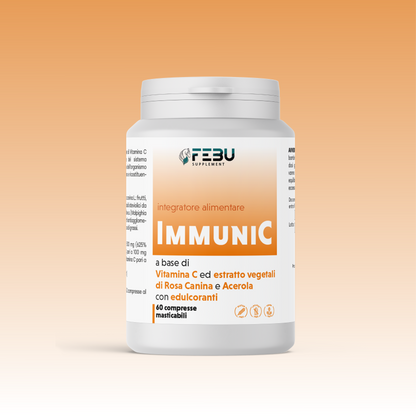 ImmuniC - Vitamina C Masticabile con Acerola e Rosa Canina 60 Compresse