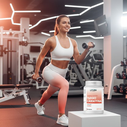 Turbo Carnitina fitness con colori brand